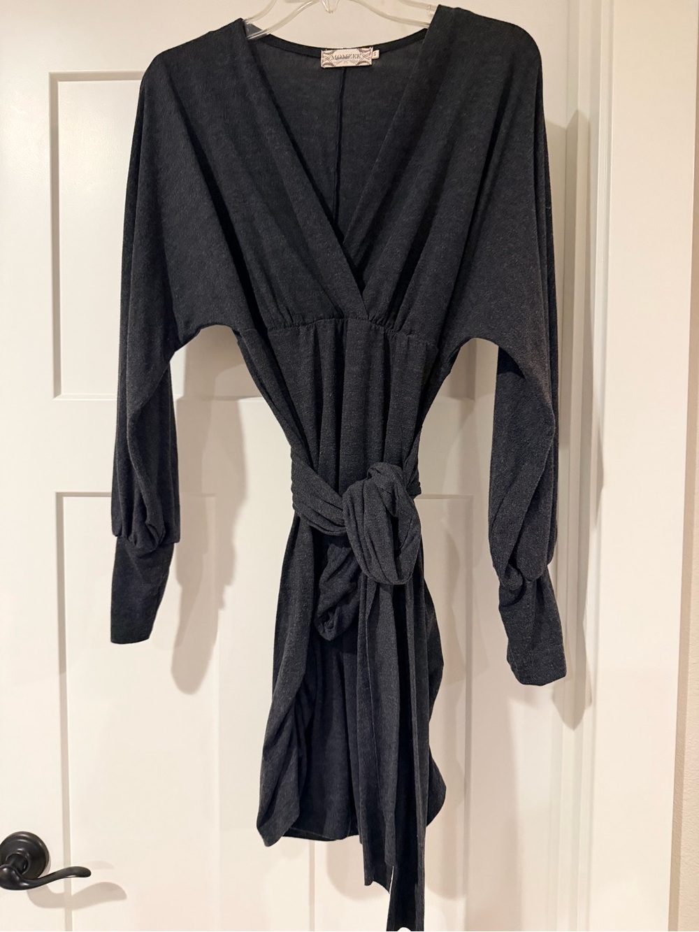 Long sleeve maternity lot with Charcoal Gray Dress & Green duster